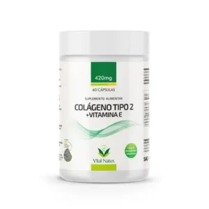 Colágeno Tipo 2 + Vitamina E Suplemento Alimentar 60 Cápsulas 420mg - Vital Natus