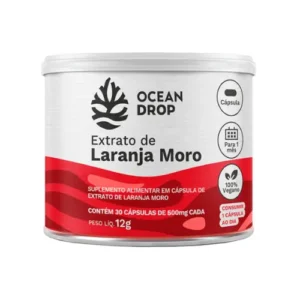 Extrato de Laranja Moro 500mg 30 Capsulas - Ocean Drop