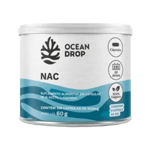 NAC ou N-acetilcisteína,120 cápsulas Suplemento Alimentar - Ocean Drop82,40