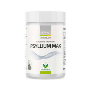 Psyllium Max Suplemento Alimentar 100 Cápsulas 800mg - Vital Natus